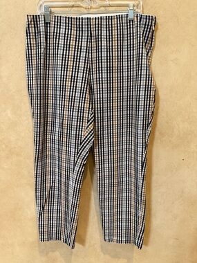 Womens A New Day Black and White Check Dress cropped Pants size 14 spring